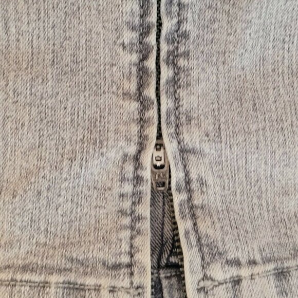 Carmar Faded Gray Moto-Style Ankle Zip Skinny Jeans Size 28 - Picture 9 of 10